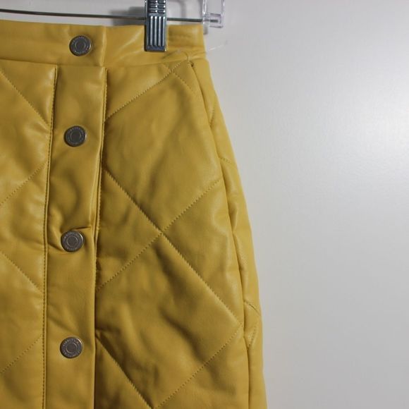 Yellow Quilted Kids Skirt - Picture 5 of 13